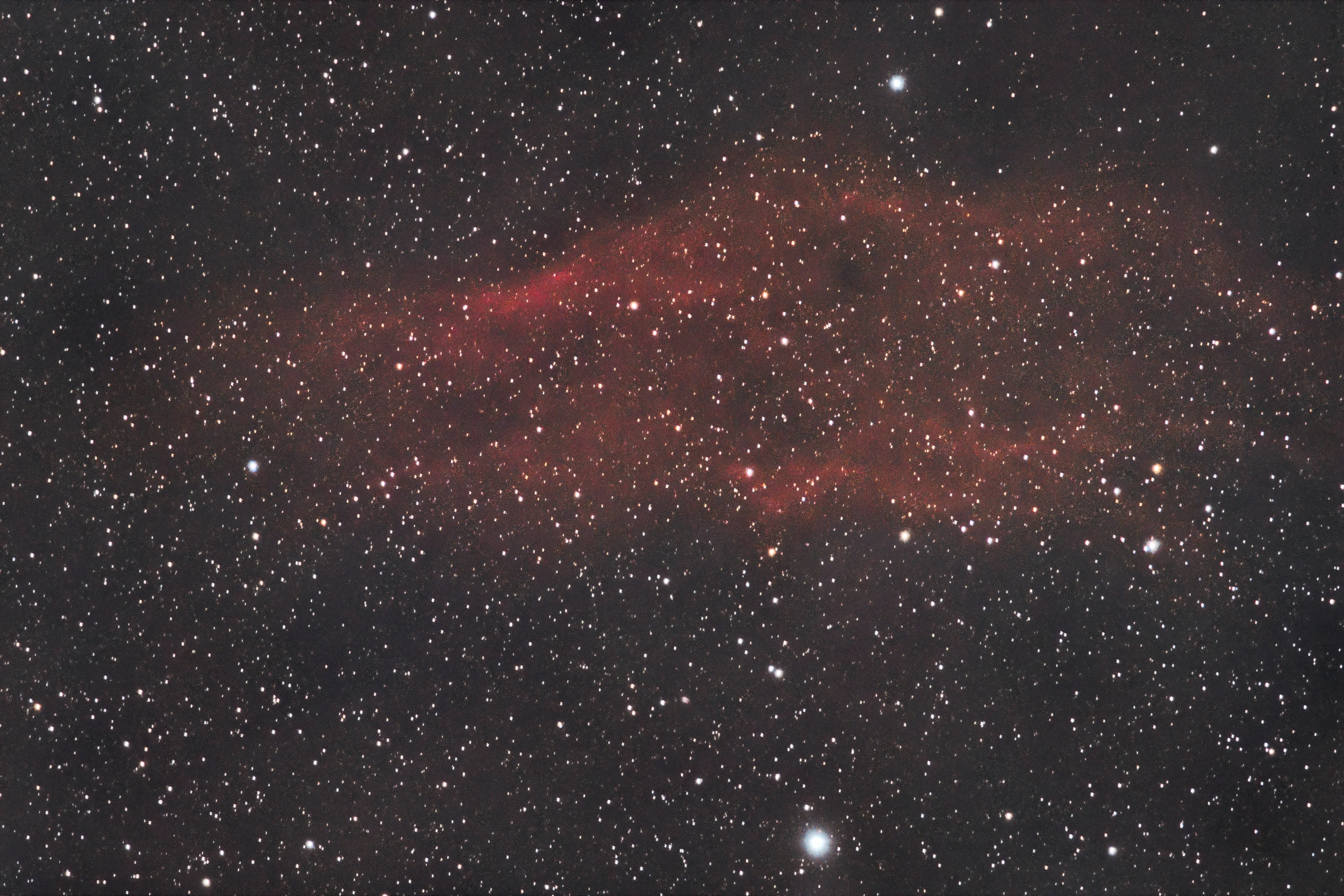 California nebula NGC1499 | 24 min total time (60 sec subs) | dark+flats calibration | 800mm | F/9 | 5000 ISO | Canon EOS R + 200-800mm RF lens