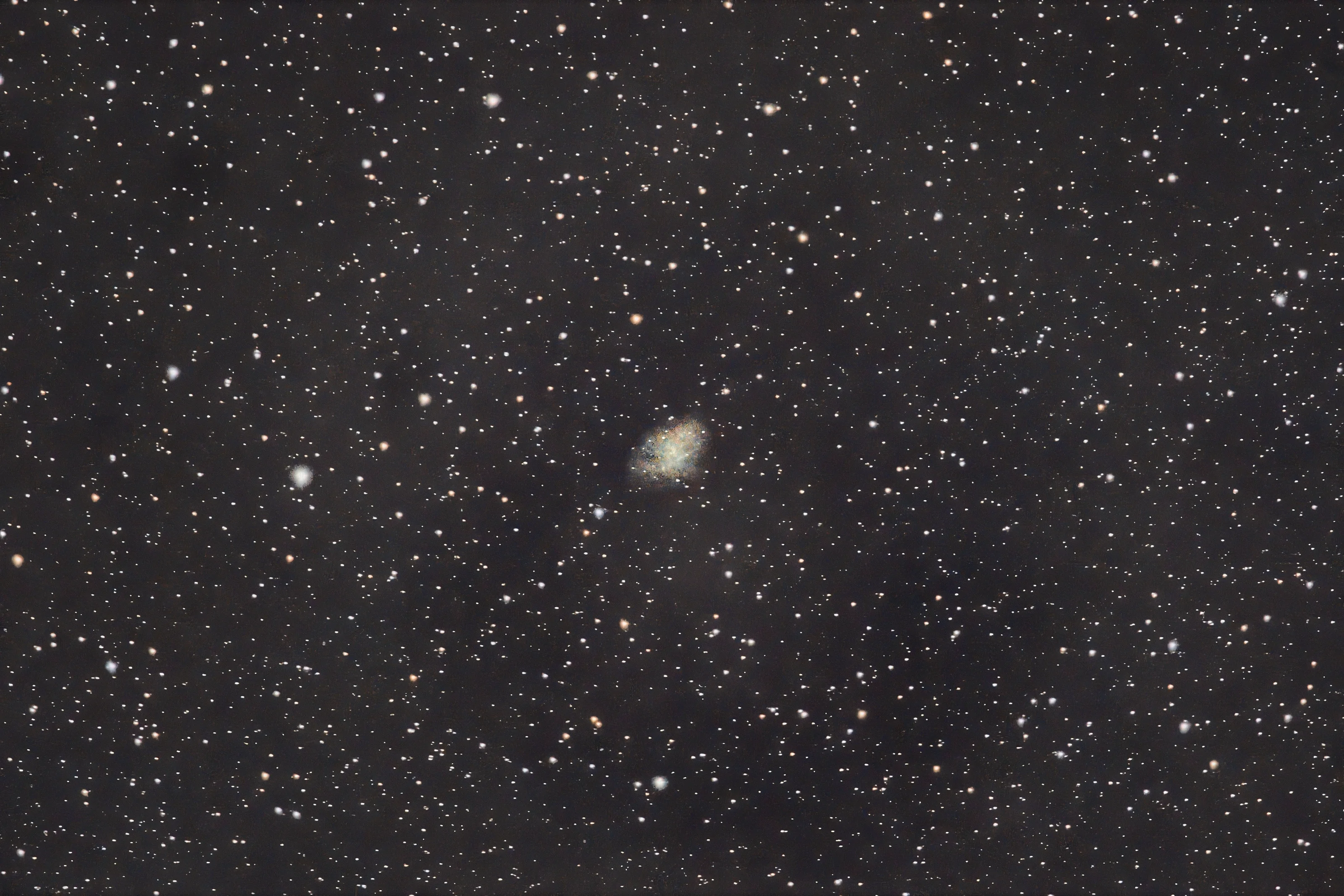 Crab nebula M1 | 28 min total time (55 sec subs) | dark+flats calibration | 800mm | F/9 | 3200 ISO | Canon EOS R + 200-800mm RF lens